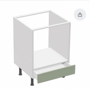 Corp pentru cuptor incorporabil din pal, cu sertar, 60 x 86 x 53 cm, Alb / verde